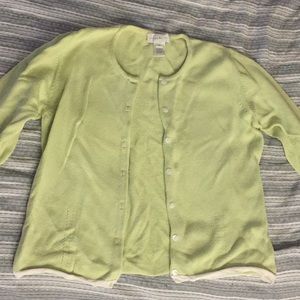 Green cardigan